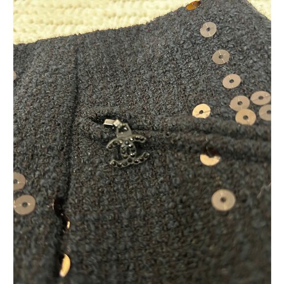 NWT Chanel Black Sequin Blazer Jacket Skirt Suit Set FR 42 US 10 02A MSRP $4340 - Picture 13 of 16